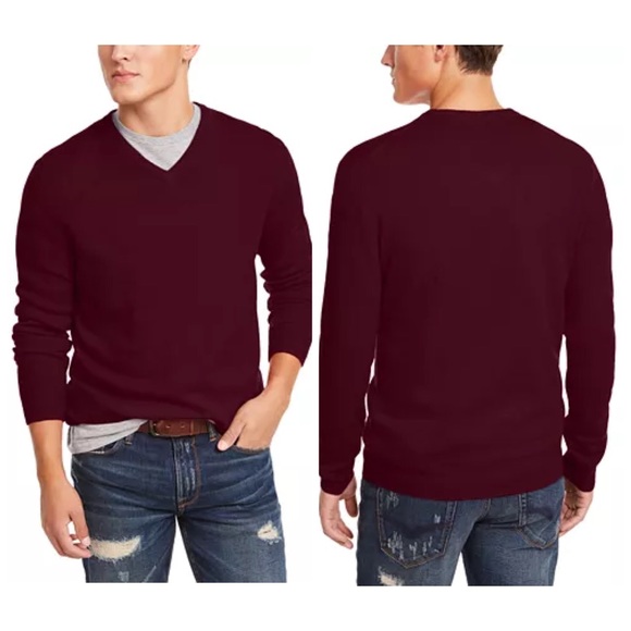 Club Room Other - Club Room Cashmere Sweater Burgundy Pullover Vneck